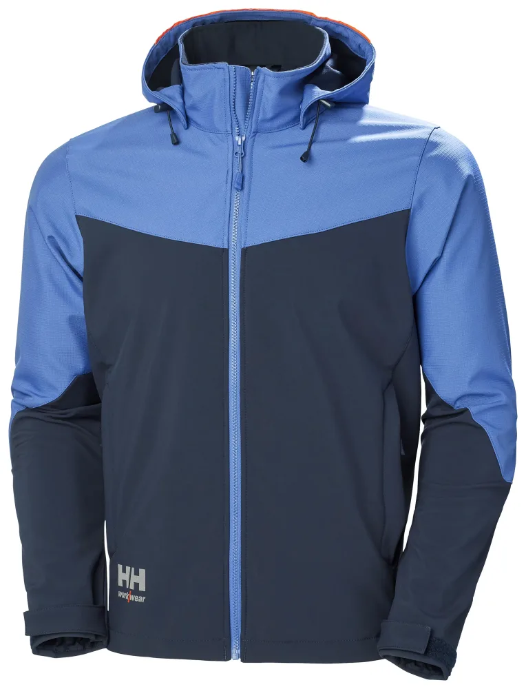Helly Hansen Workwear Oxford 74290_999 Softshelljacka med huva, svart Svart