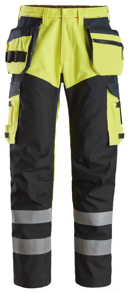 Snickers Workwear 6265 Arbetsbyxa varsel, gul/marinblå 52