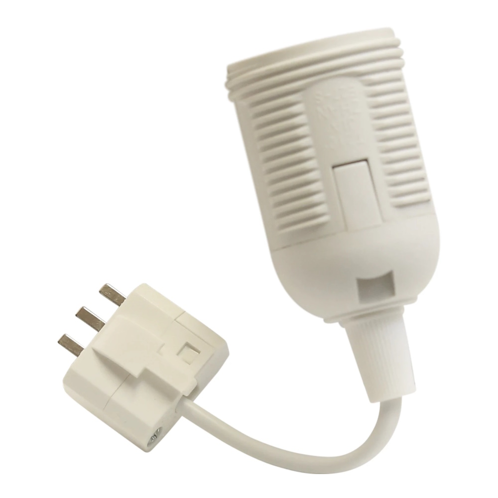 Sladdställ DCL Ojordad Med E27 Sockel 6A 230V Vit 3st Electrica