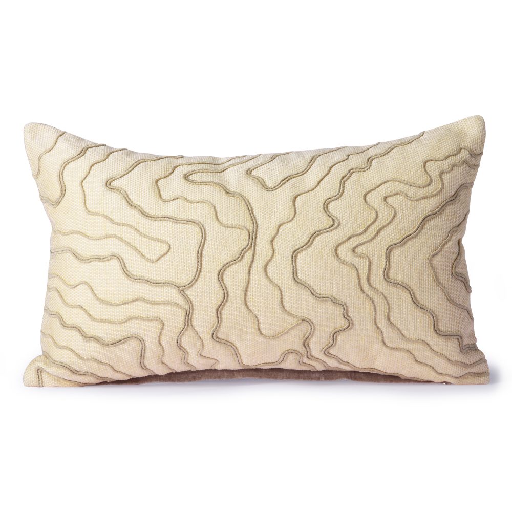 Stitched lines kudde 30x50 cm, Cream-natural