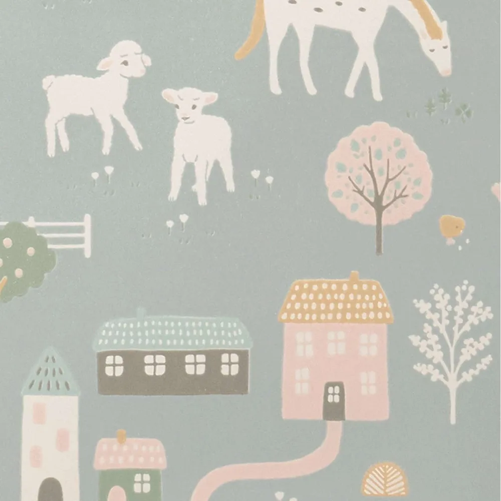 Wish Upon Your Dreams My Farm 127-02 Blå Tapet | Stuvbutiken