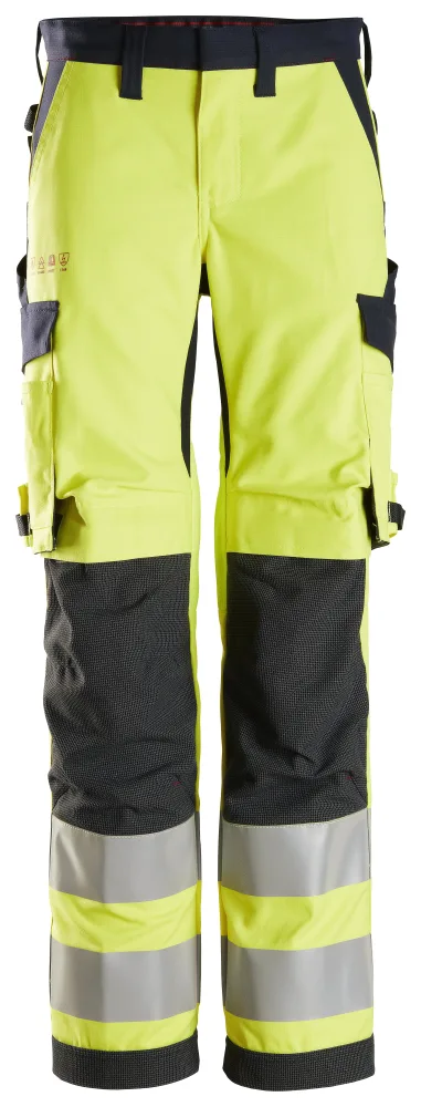 Snickers Workwear 6760 ProtecWork Arbetsbyxa varsel, gul 84