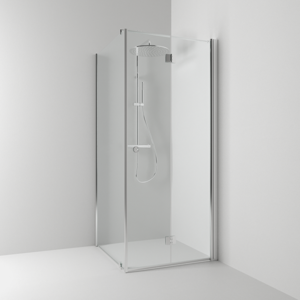 HÖRNDUSCH SVEDBERGS VIK/FAST SK BL/KL 80X70, BLANK KLAR INTHT 80X198X70CM