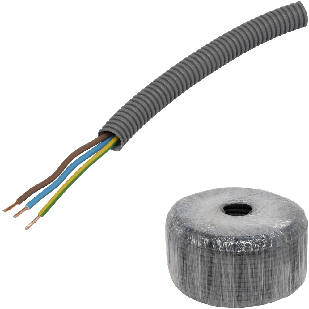 Pipelife EQ PowerFlex Kabel fördragen, brandklass D 20 mm x 50 m, 5G2.5 mm²