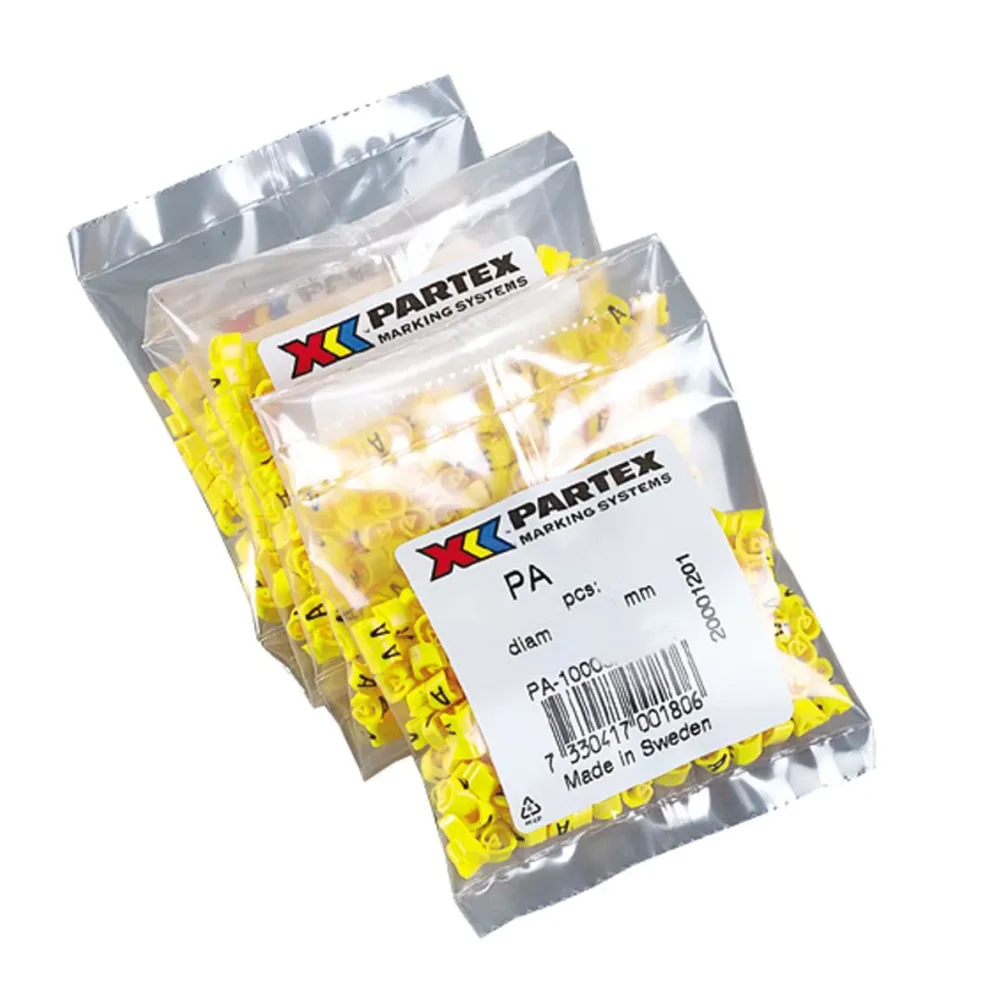 Partex PA1401/BLANK Kabelmärkning blank, Ø2,5-5 mm, 200-pack