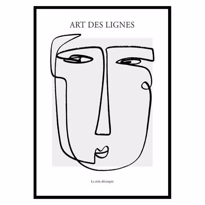 Poster Gallerix Art De Lignes No1 Storlek: 30x40 cm
