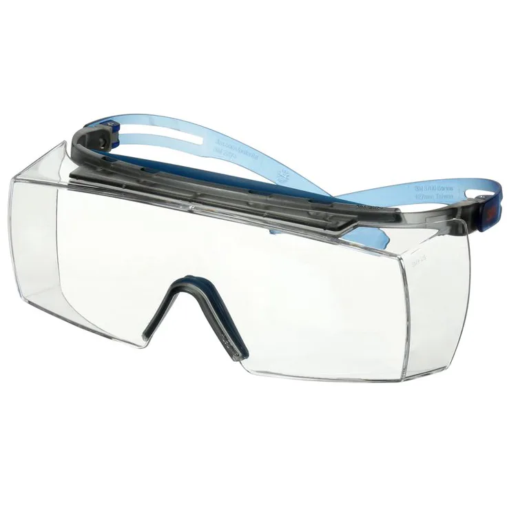 3M Secure fit 3700 Skyddsglasögon Limegrön skalm, klar lins - Bild 2