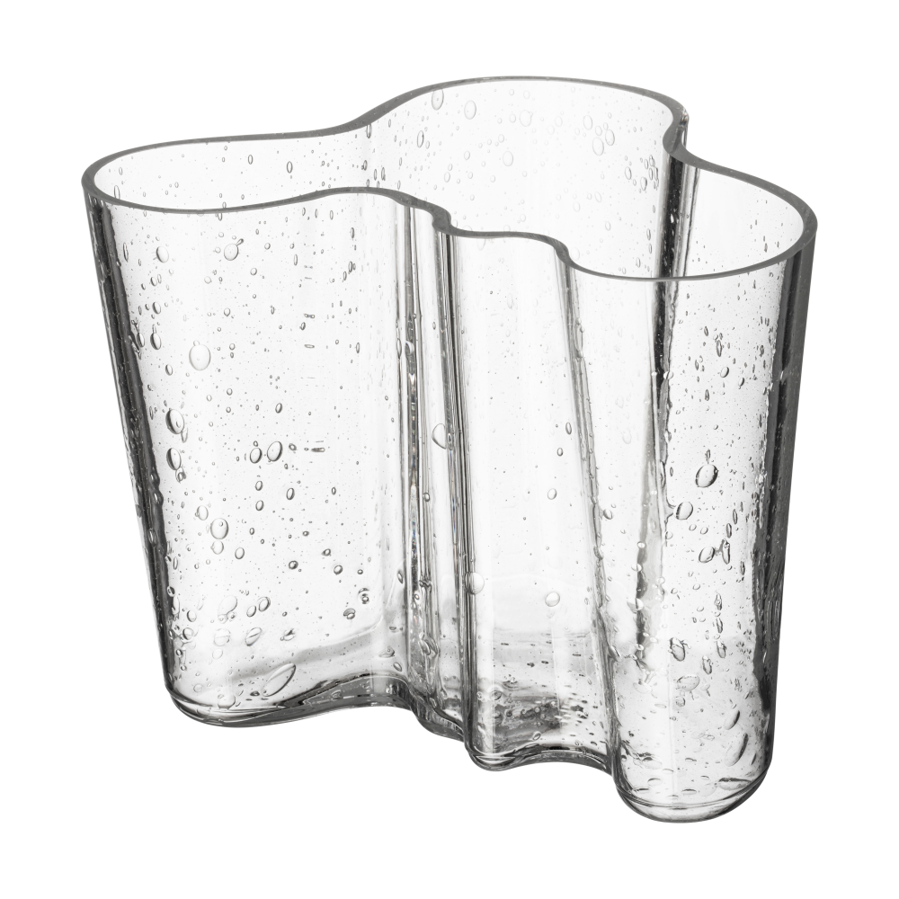 Alvar Aalto vas jubileumsutgåva 120 mm, Bubbelglas klar