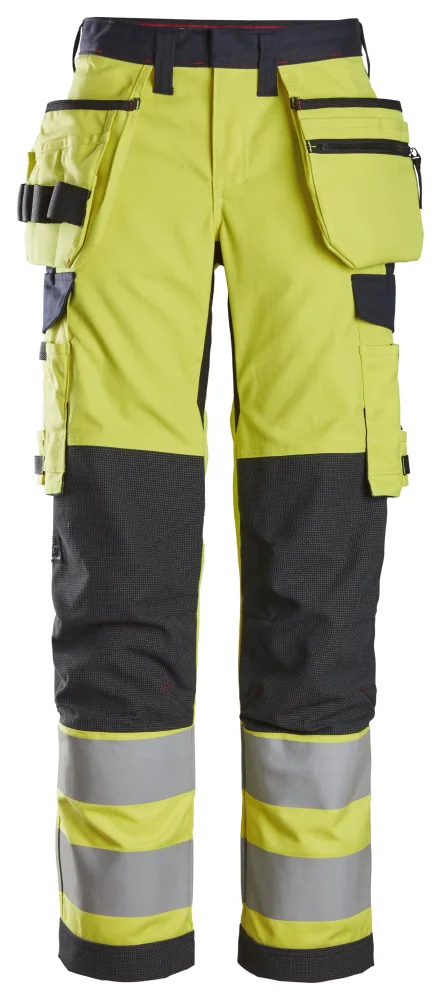 Snickers Workwear 6797 Arbetsbyxa varsel, gul/marinblå 38