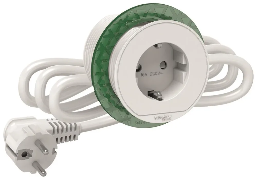 Schneider Electric XS Unica Bordsuttag inbyggd, 60 mm Antracit