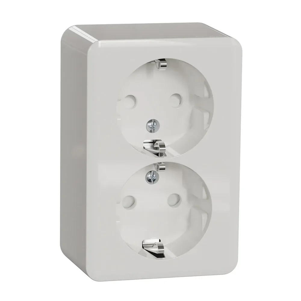 Schneider Electric Exxact WDE015596 Vägguttag 2-vägs, jordat, djup: 42 mm Snabbanslutning