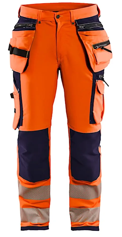 Blåkläder 199716425389C56 Arbetsbyxa varsel, orange/marinblå C56