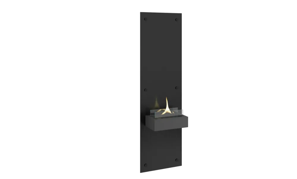 TENDERFLAME Vägghängd Eldstad 130cm Svart