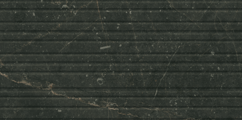 KAKEL BLUENZA 30X60 EBONY BLACK RIBBLE RT 1,07M2