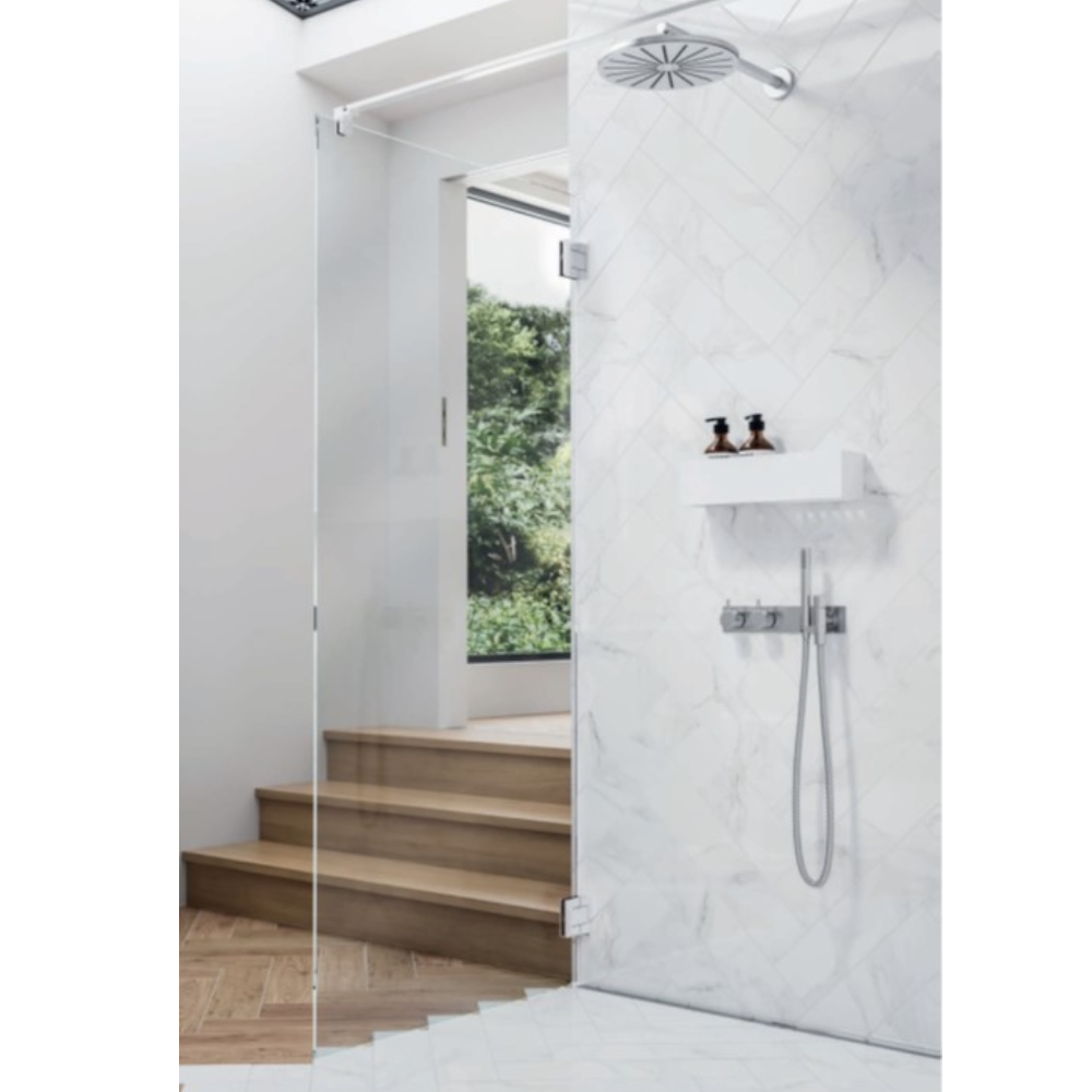 Contura Shower, Showerama Art Duschvägg Med Gångjärn, 1000x2000mm, Matt Svart