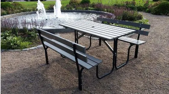 Eden Wood EW 0906-8150 Picknickbord 150 cm Svart - Bild 2