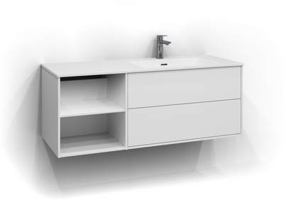 TVÄTTSTÄLLSSKÅP SVEDBERGS EPOS PLAN VIT 2+0L ÖPPEN 120X45,3X45CM HÖ