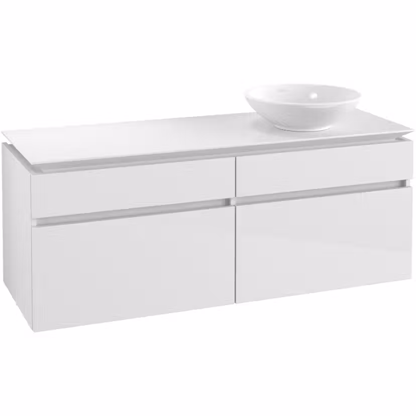 Tvättställsskåp Villeroy & Boch Legato 1400 med 4 Lådor för Ocentrerat Ytmonterat Tvättställ