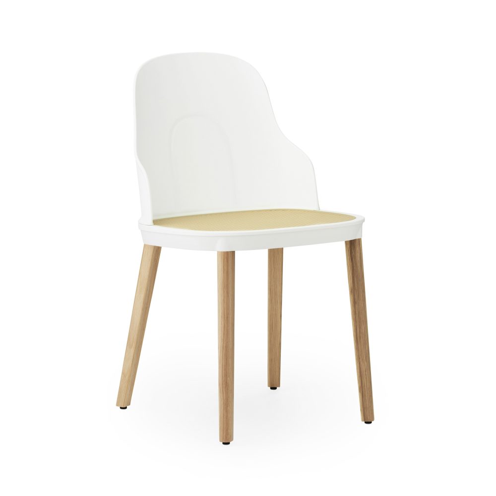 Allez molded wicker stol, Vit-ek