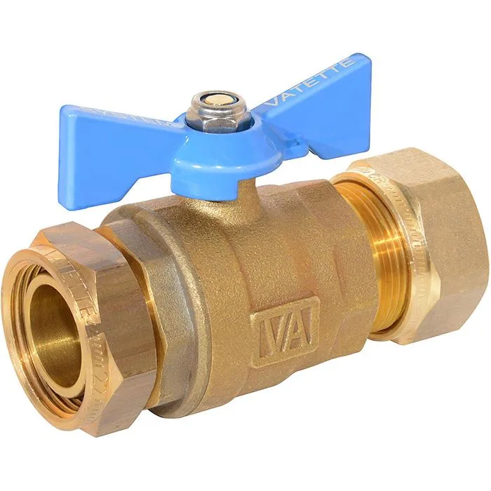 Vatette 8547100 Avstängningsventil 22 mm x G20, rak Röd - Bild 2