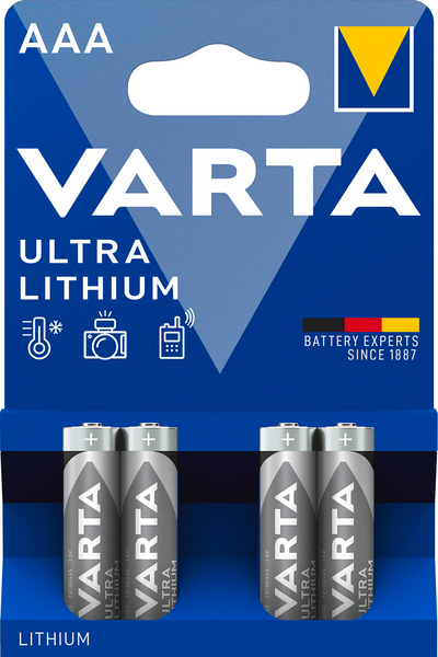 BATTERI LITHIUM AAA VARTA 4ST