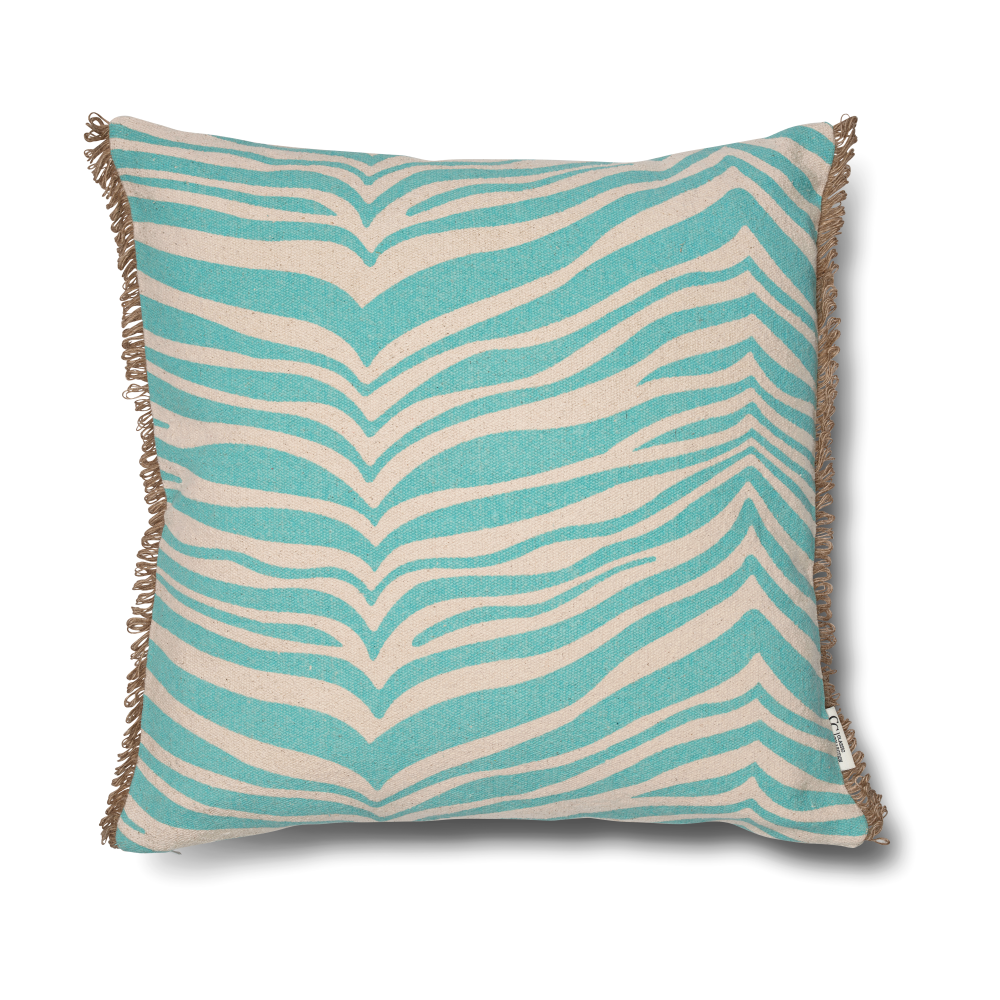 Classic Collection Zebra kudde 50x50 cm, Aqua