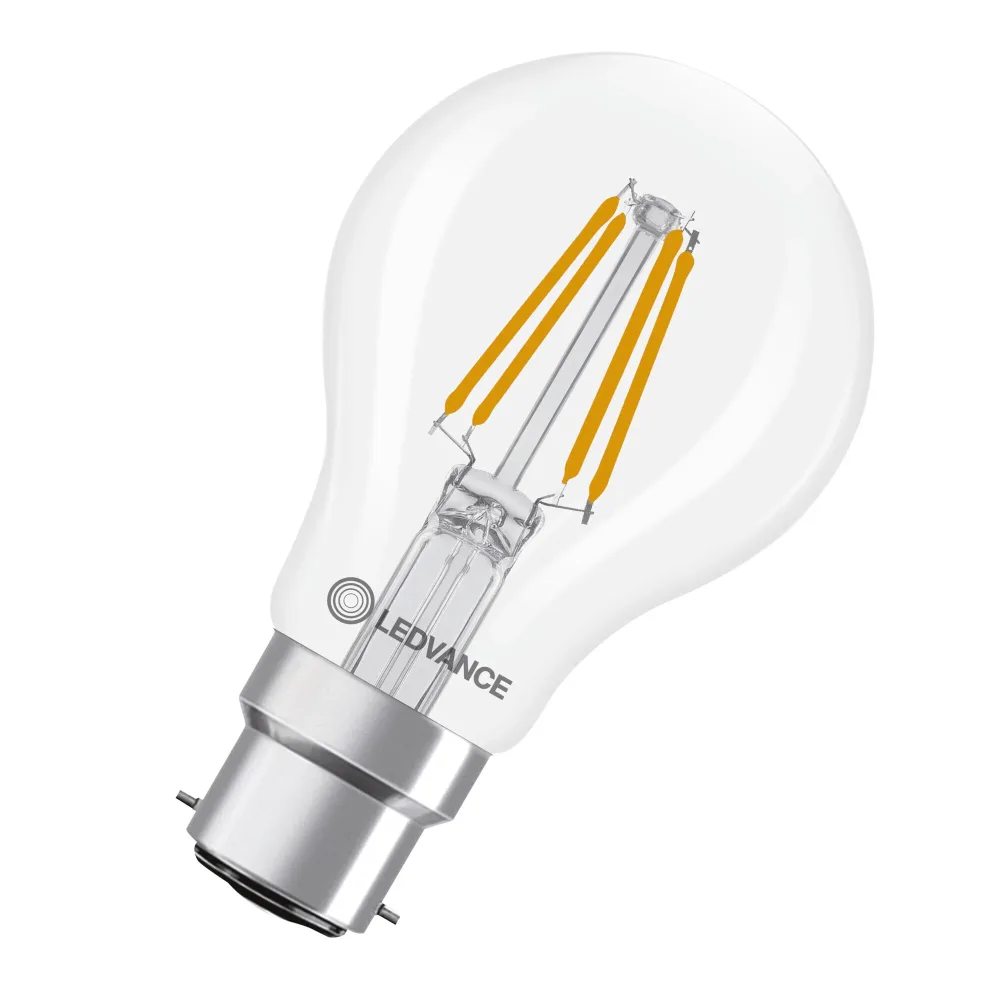 LEDVANCE Performance LED-lampa 3,4 W, 470 lm, 2700 K, B22d Klart glas