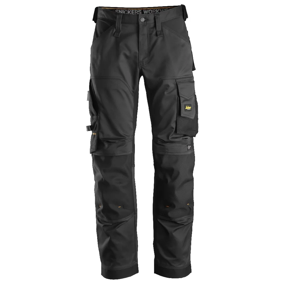 Snickers Workwear 6351 AllroundWork Arbetsbyxa stålgrå/svart Stålgrå/Svart