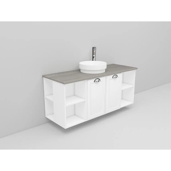 Badrumsmöbel Flexline Modell 148 120cm, Vit, Fasad Ram | Stuvbutiken
