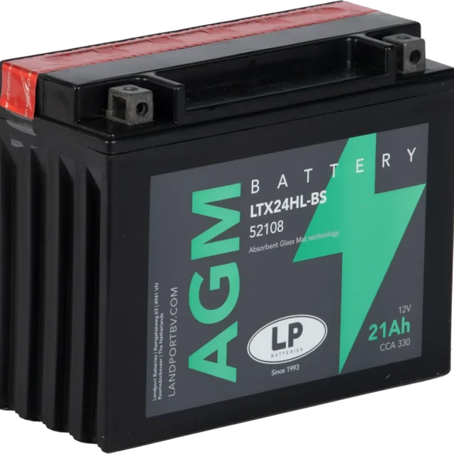 LP Batteries LPYTX24HL-BS Startbatteri 12V, 21 Ah