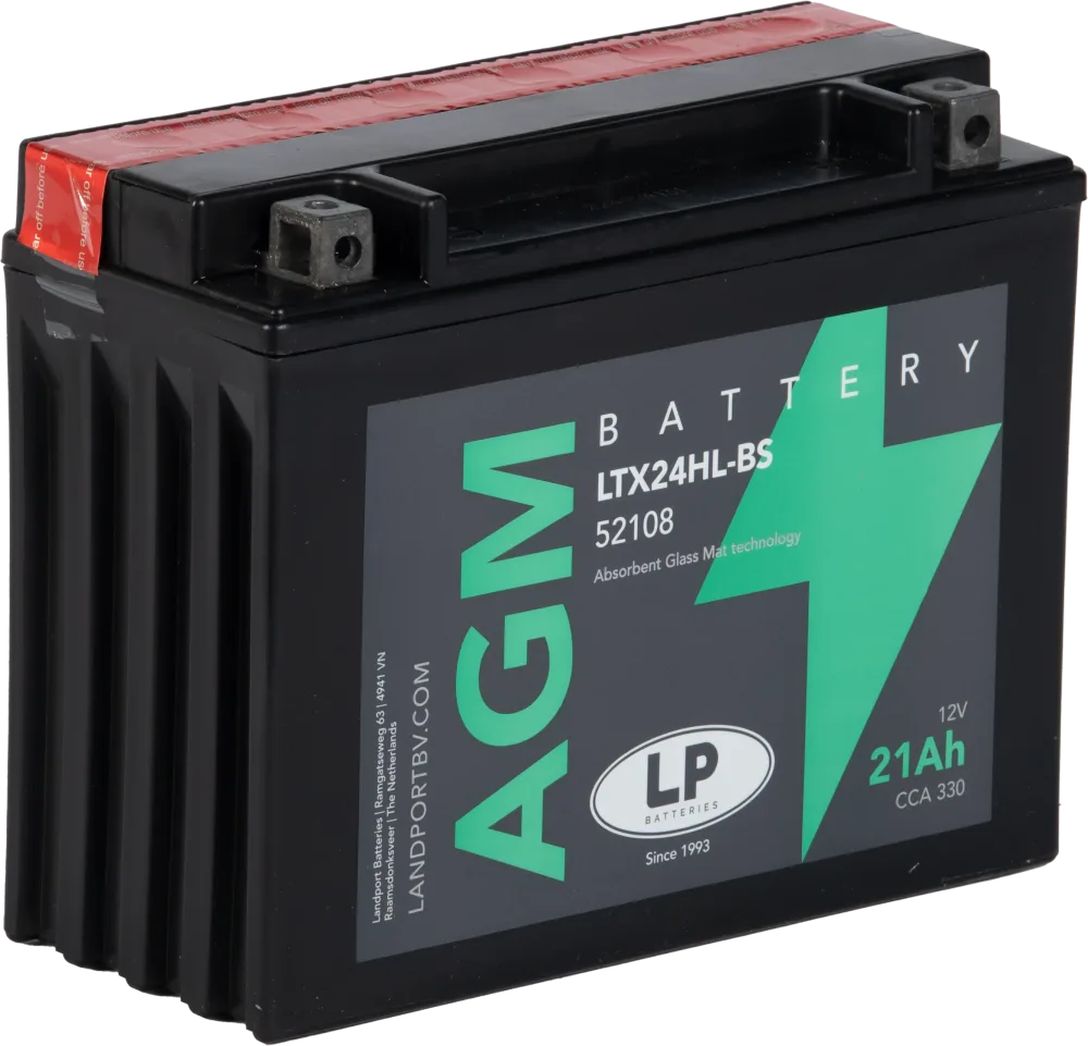 LP Batteries LPYTX24HL-BS Startbatteri 12V, 21 Ah