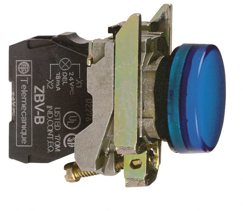 Schneider Electric XB4BVM6 Signallampa LED, 230/240 V Blå - Bild 2