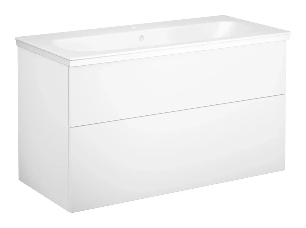 Gustavsberg Artic Kommodpaket slät, vit, 100 cm, 1 blandarhål