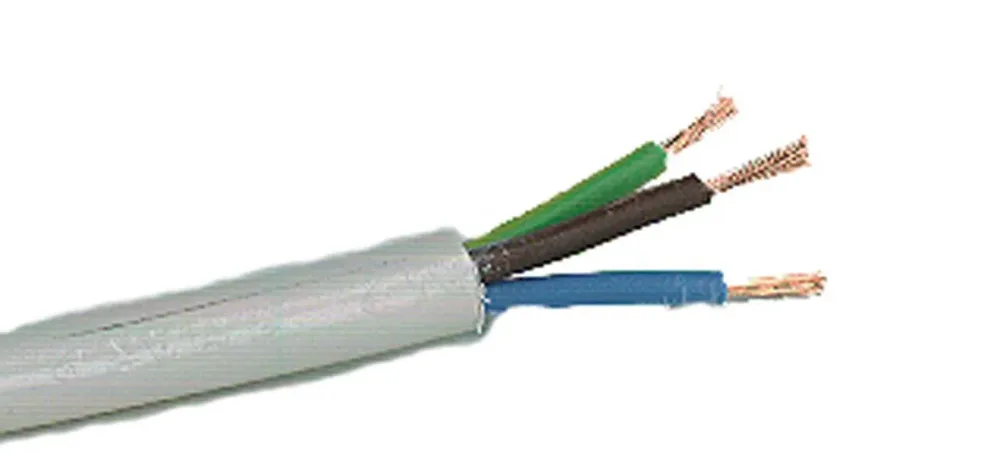 Nexans RKK Anslutningskabel utan gröngul skyddsledare 2x1,5 mm², vit