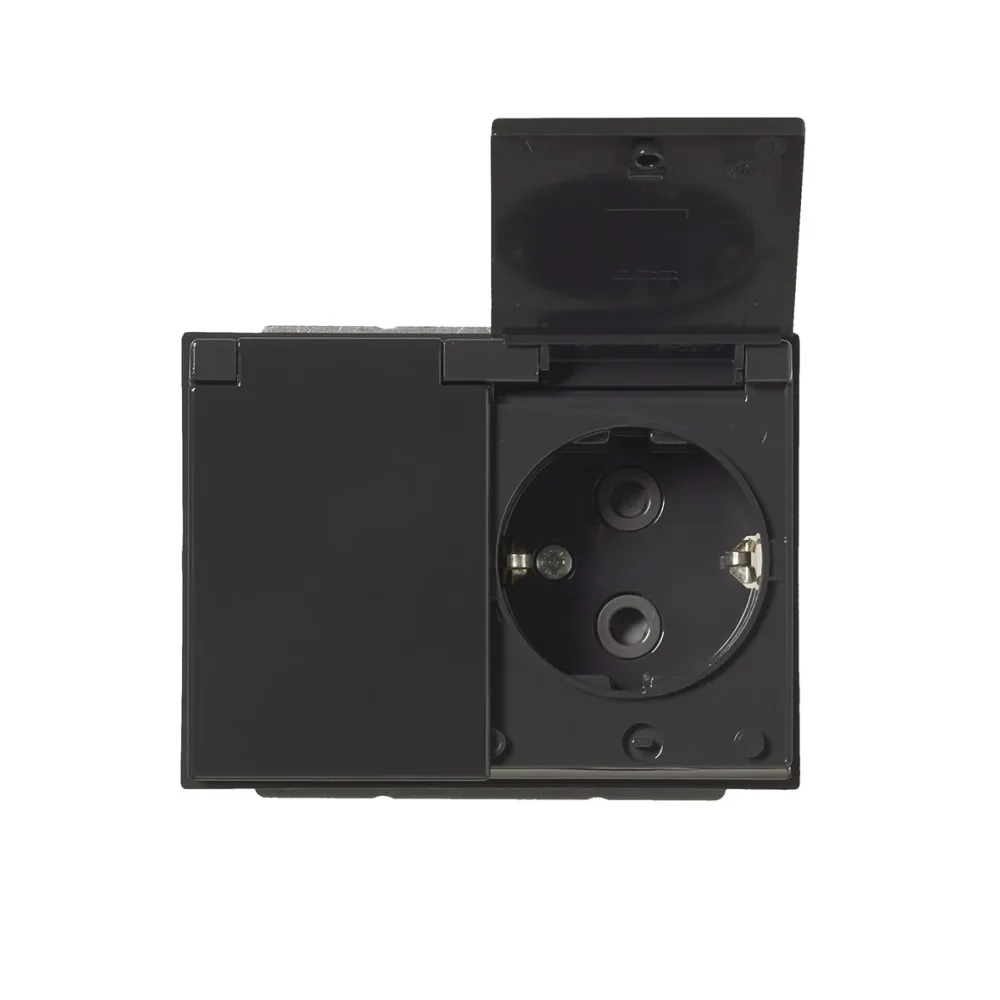 ABB 2TKA00003031 Vägguttag barnskydd Antracit