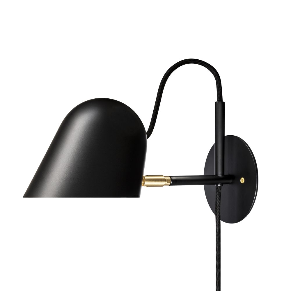 Streck vägglampa, svart