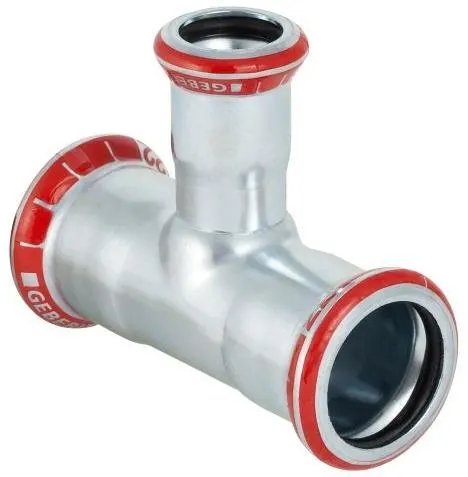 Geberit 1550955 T-rör förminskat avstick, elförzinkat 28 x 22 x 28 mm - Bild 2