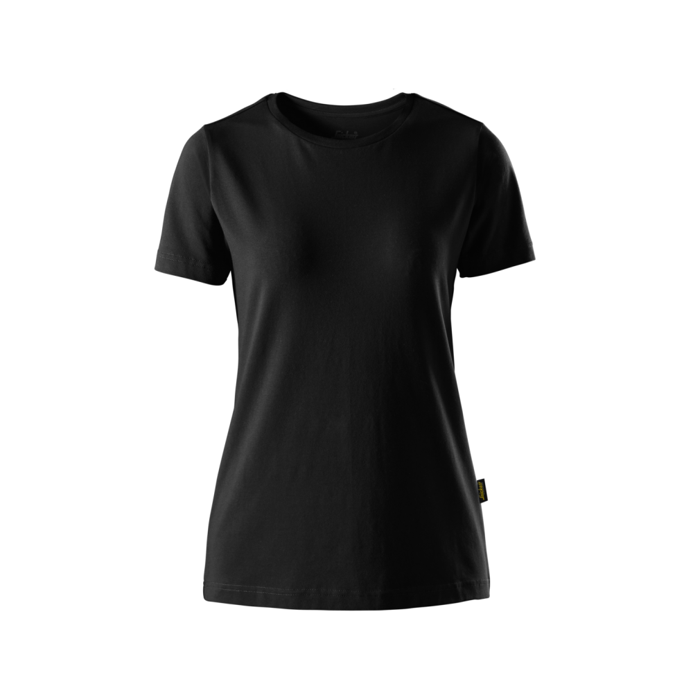 T-SHIRT SLIM FIT DAM SVART STL L