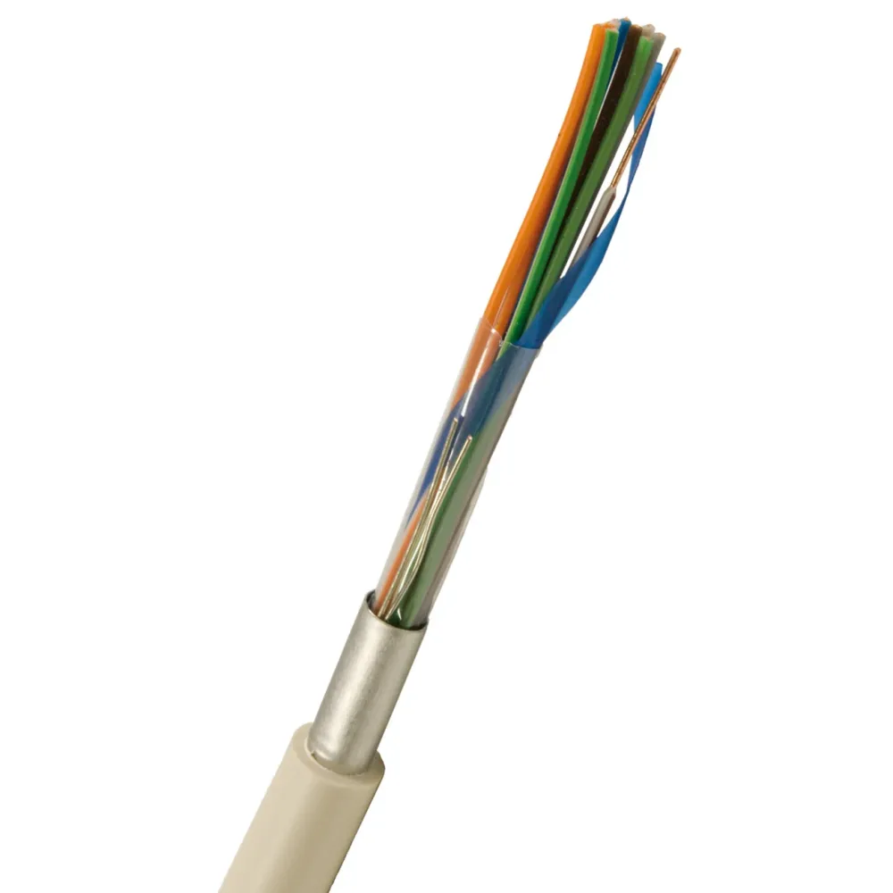 Nexans ELAQBY Telekabel 5x2x0.6 mm, vit, ytterdiameter 9 mm 1 m, kapad