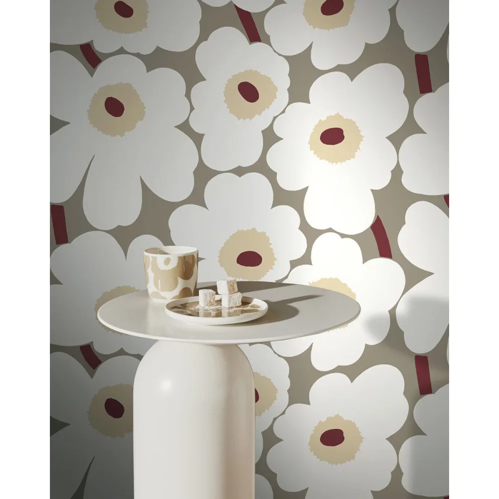 Marimekko 7 Unikko 25903 Grå Tapet - Midbec | Stuvbutiken - Bild 3