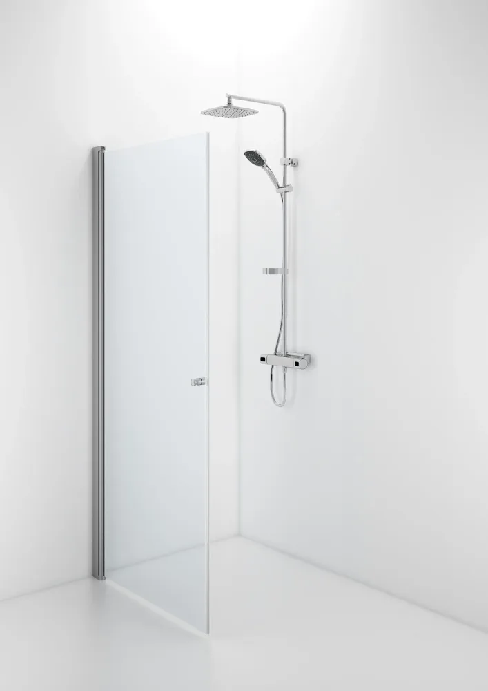 Contura Space SPNK 750 Duschvägg rak, borstad aluminium/klart glas 750 mm - Bild 2