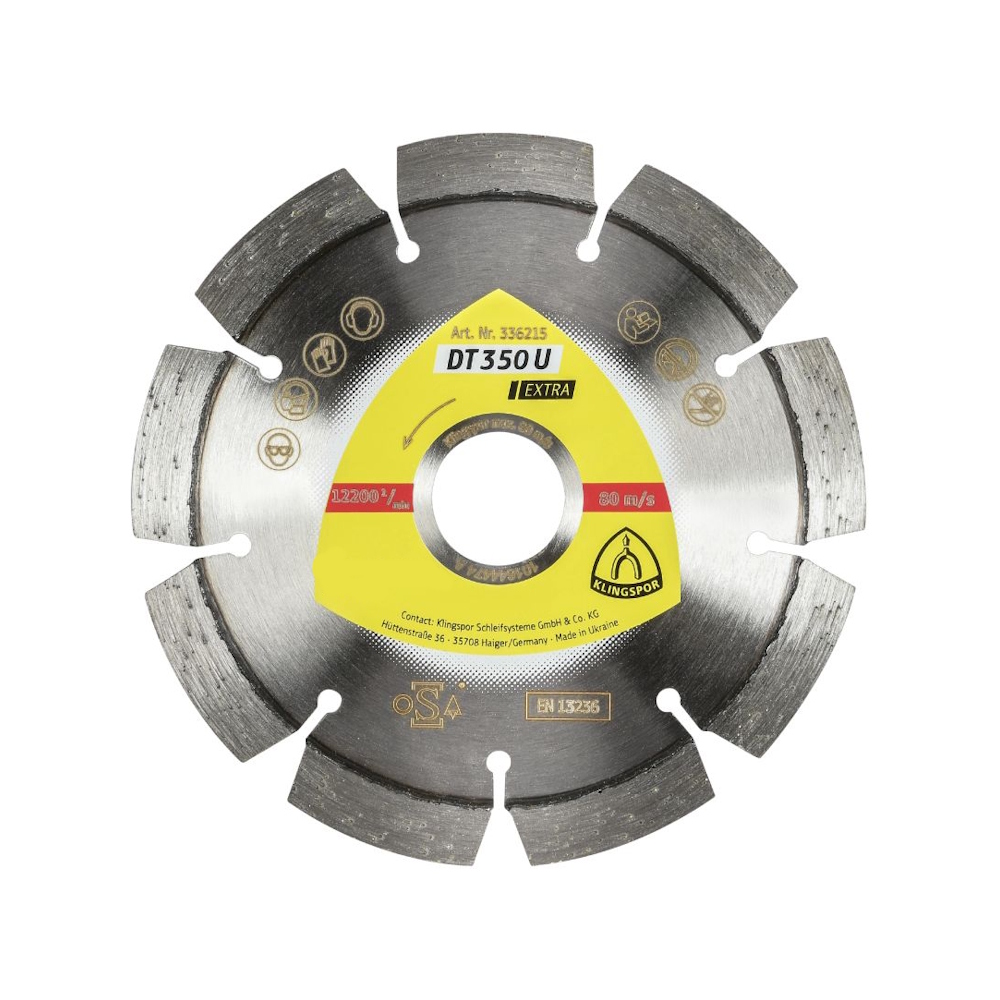 Diamantkapskiva DT350U Extra 8 Segment 10mm 115x2,4x22,23mm Klingspor