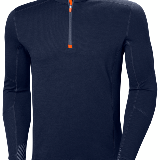 U-STÄLL HELLY HANSEN TRÖJA HALVDRAG MERINO, MARIN XL POLYPROPYLEN LIFA