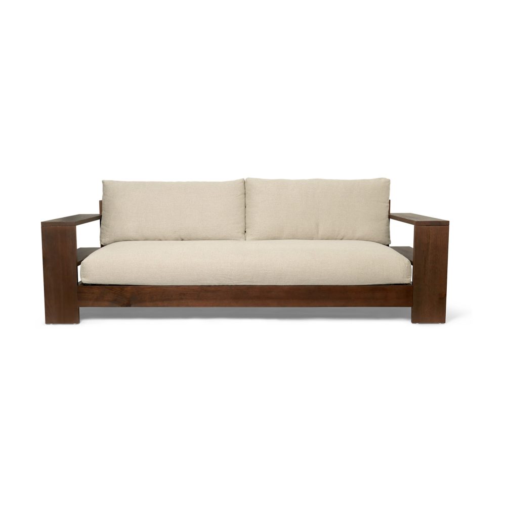 Edre soffa classic linen, Dark Stained-Natural