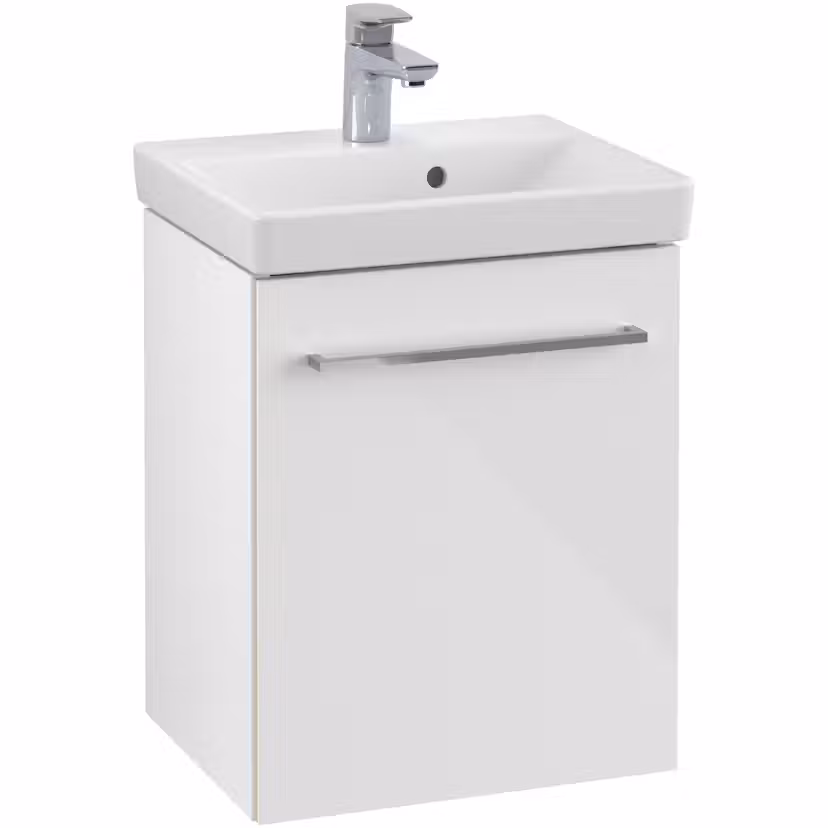Tvättställsskåp Villeroy & Boch Avento med 1 dörr Vit Kristall, B: 430 mm Gångjärn: Vänster