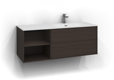 TVÄTTSTÄLLSSKÅP SVEDBERGS EPOS PLAN BRUN ASK 2+0L ÖPPEN 120X45,3X45CM HÖ