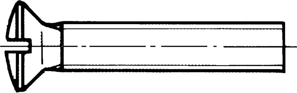 REYHER 009647009040020 Spårskruv Mässing, DIN 964 A, MKFS M4x20 mm, 200-pack