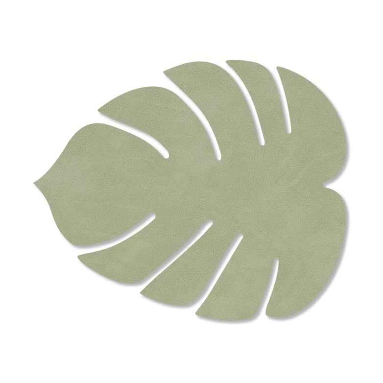 Monstera Leaf Nupo glasunderlägg, Olivgrön