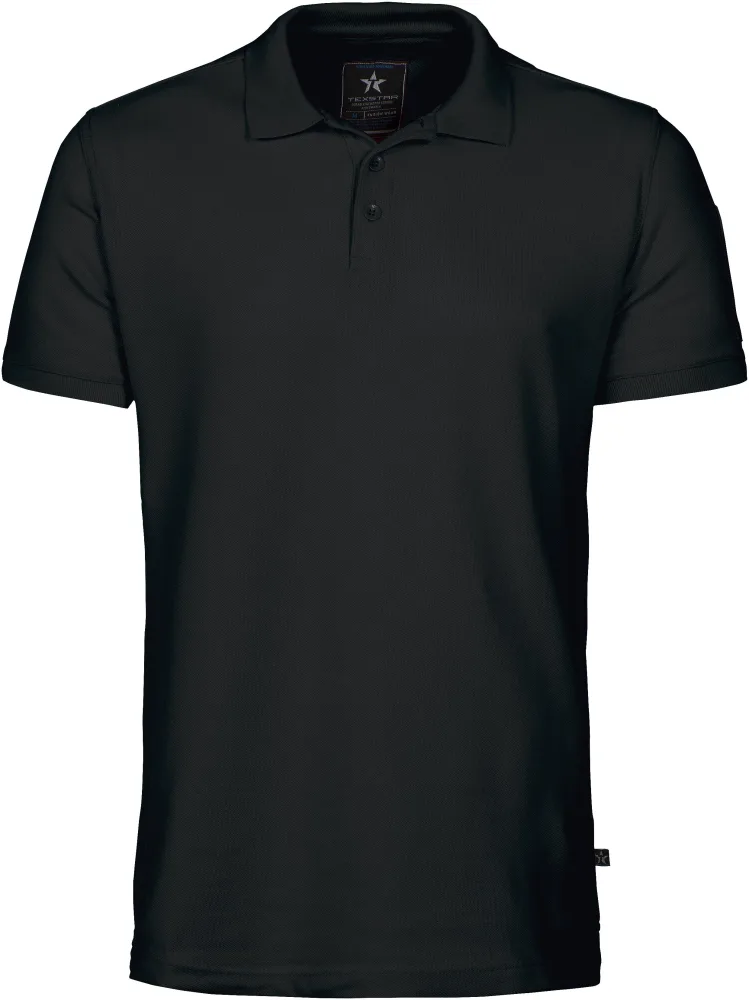 Texstar PS04199000160 Pikétröja svart, bomull/polyester Svart - Bild 2
