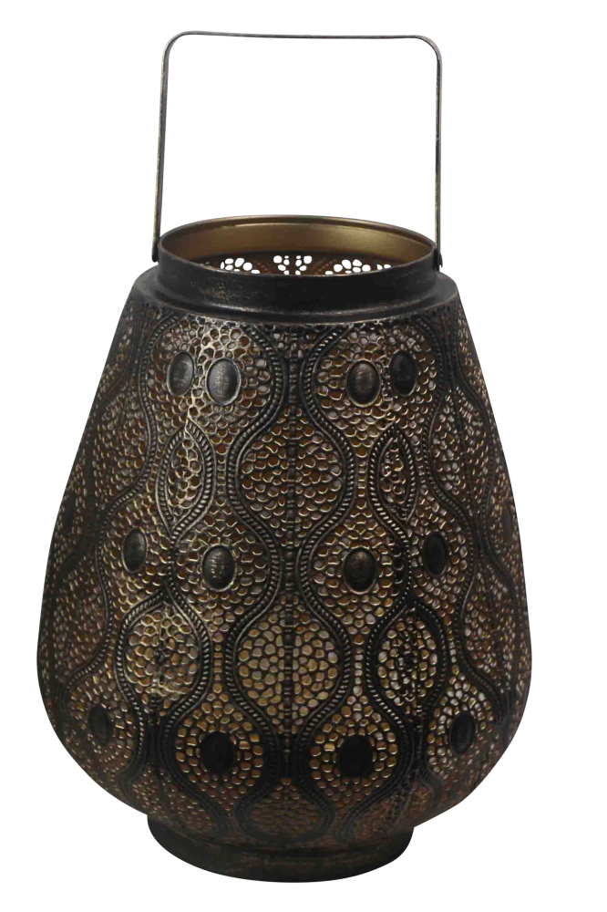 LYKTA CELLO SPETS SVART-GOLD 30CM